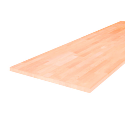 Plan de travail lamellé collé abouté hêtre brut - Gedimat