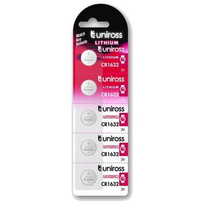 Pack de 5 Piles Lithium CR1632, 3V