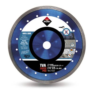 Disque diamant matériaux durs TURBO VIPER - Ø 115 mm - Gedimat - RUBI