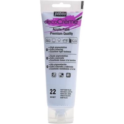Tube 120ml Peinture Acrylique Décocrème Mat BLEU LAYETTE