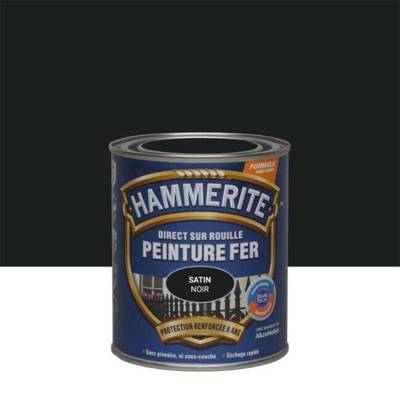 Peinture fer HAMMERITE noir satiné - Gedimat