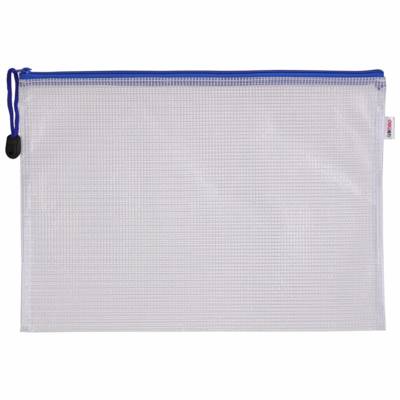 Pochette zippée PVC A4 0.23mm coloris aléatoire