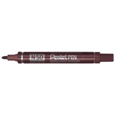 Marqueur permanent N50 pointe ogive 2 mm Marron - Pentel