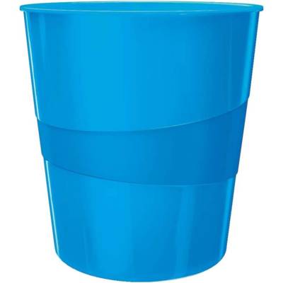 Corbeille à papier Wow capacité 15L polypropylène D29 x H32,4 cm Bleu brillant