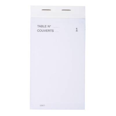 Bloc Maître d'Hôtel 50 feuillets autocopiants numérotés en dupli Format 8x15 cm