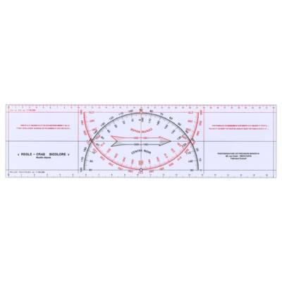 Rapporteur cras bicolote N° 1700 Qualité optique Transparent