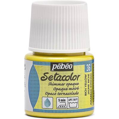 Flacon 45 ml Peinture SETACOLOR opaque pour textiles JAU RICH moiré
