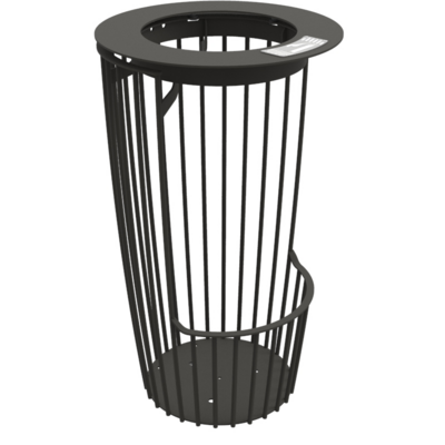 Corbeille urbaine porte-sac Easy 110 L simple flux collecte frontale