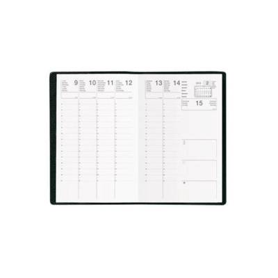 Agenda Semainier CALYPSO 10 x15 cm 1S / 2P Noir