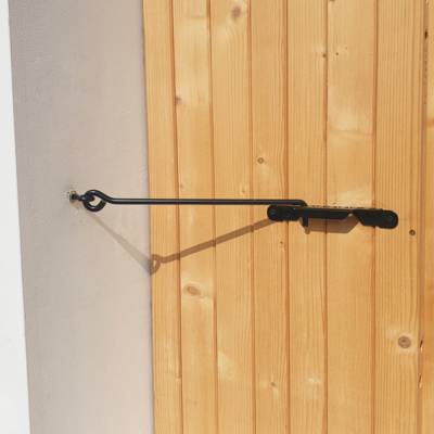 Crochet 600mm + crémaillère à poignée noir - Gedimat