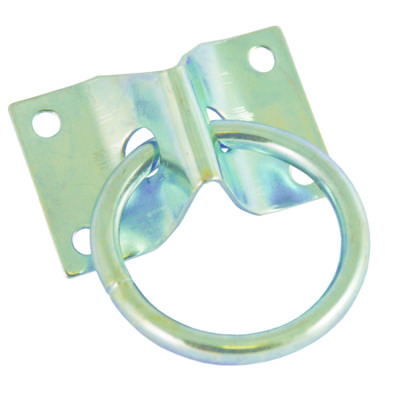 Platine avec anneau acier zingué D7mm D.int.50mm - 70x45mm - Gedimat - CHAPUIS