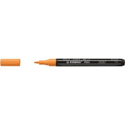 Marqueur pointe fine FREE acrylic T100 orange - STABILO