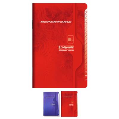 Carnet répertoire piqué 11x17 (A6+) 96 pages couleur aléatoire