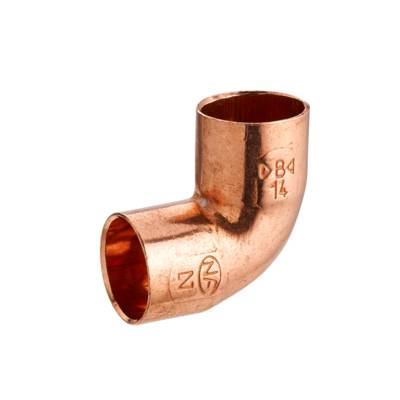 Coude cuivre - femelle/femelle petit rayon 90CU angle 90° - Gedimat - NOYON ET THIEBAULT