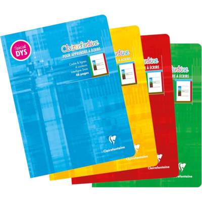 Cahier Clairenfantine Spécial DYS 17x22cm 48 pages 4 couleurs Interligne 3 mm