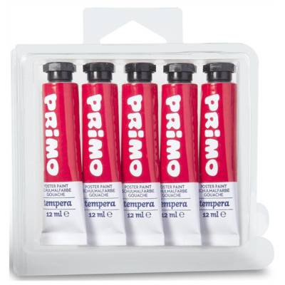 Lot de 5 Tubes Aluminium 12ml Peinture Gouache carmine 310 - PRIMO