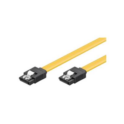 Câble HDD S-ATA III 6GBits avec Clip 0.5 m Jaune