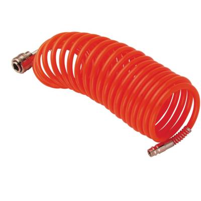 Tuyau en nylon spiralé avec raccords rapides - longueur 5 m - Gedimat - MECAFER