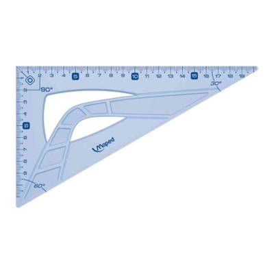 Equerre Geometric 60 degrés longueur 21 cm transparent