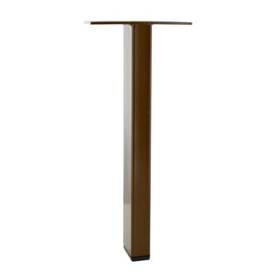 Pied pour lit avec platine acier époxy marron h.240 mm - Gedimat - NORAIL