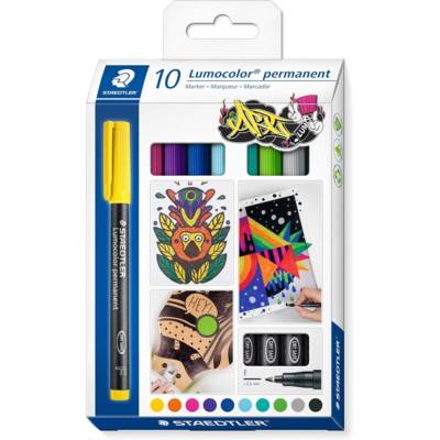 Marqueur permanent 318F Lumocolor, étui de 10 - STAEDTLER