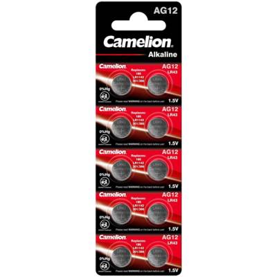 Pack de 10 piles Camelion Alcaline AG12 LR43 0% Mercury/Hg