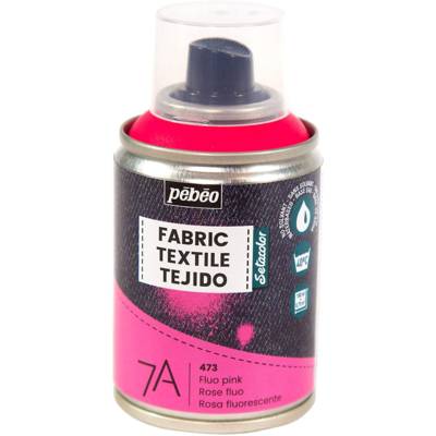 Peinture en Spray 7A - 100ml Spécial Textiles Naturels et Synthétiques ROSE FLUO