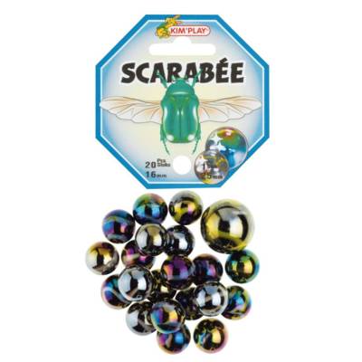 Sachet de 20 Billes 16 mm + 1 Calot 25 mm SCARABEE