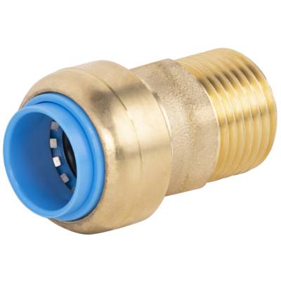 Raccord droit TOUTPUSH - mâle 20 x 27 mm - Gedimat - NOYON ET THIEBAULT