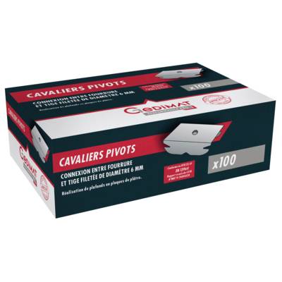 Cavalier pivot GEDIMAT PERFORMANCE PRO - boîte de 100 pièces - Gedimat