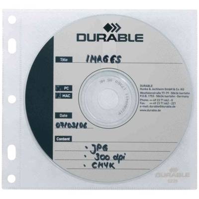 Lot de 10 Étui de protection Cover File CD/DVD en polypropylène transparent - DURABLE