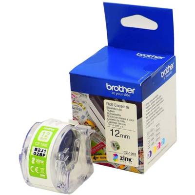 CZ1002 Ruban Zero-Ink 12 mm x 5 m blanc