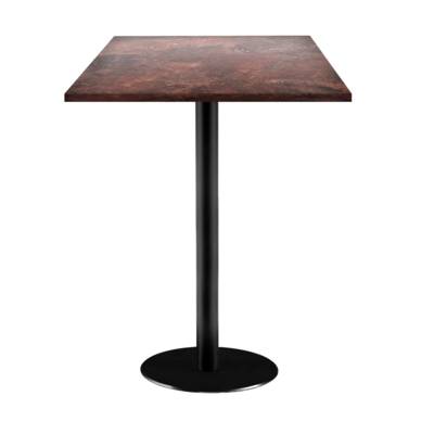 Mange-debout pied noir 60x60cm rouille roc - intérieur - RestooTab