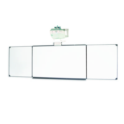 Tableau triptyque blanc pour vidéoprojecteur interactif tactile (120