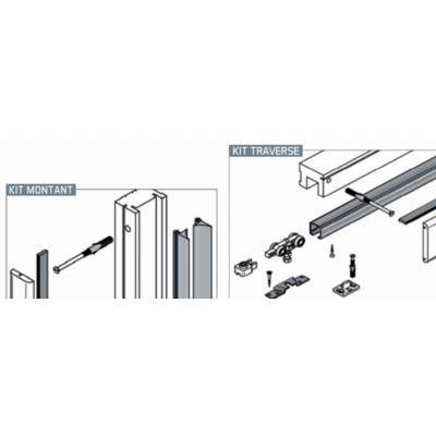 Montant Applisystem Ht. 2100 mm FIBROTUBI pour porte galandage - 92030004 - FIBROTUBI SRL