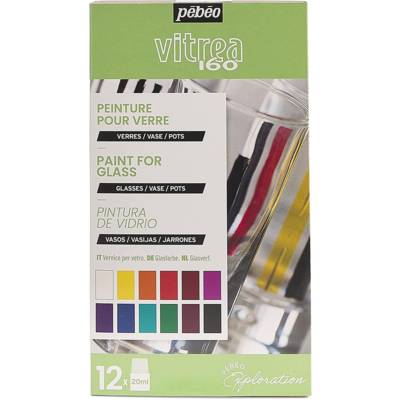 Set Exploration 12 x 20ml Peinture Verre Vitréa160 Brillant