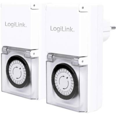 Lot de 2 minuteurs mécaniques IP44 Extérieur Blanc