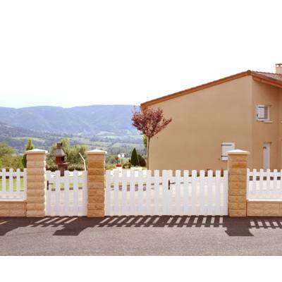 Portillon CATALPA PVC blanc - h.1,20 x l.1,05 m - Gedimat - MOREY