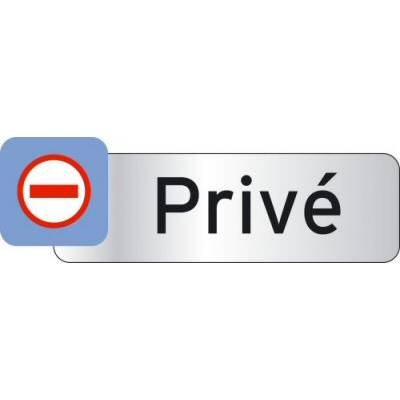 Plaque indicatrice privé polycarbonate adhésif - Gedimat