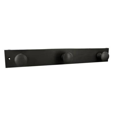 Patère bois à visser 3 têtes hêtre noir - 485 mm - Gedimat - NORAIL
