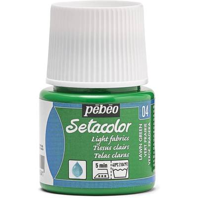 Flacon 45 ml Peinture Setacolor pour tissus clairs Vert Prairie