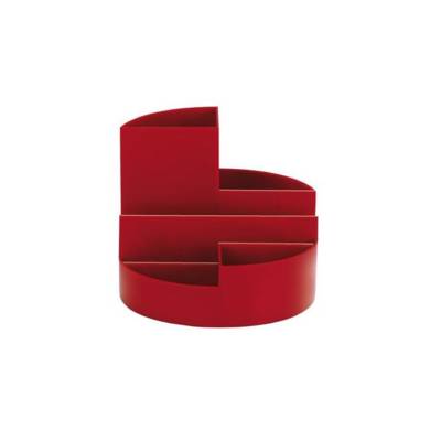 Organisateur de bureau rundbox 6 compartiments Rouge