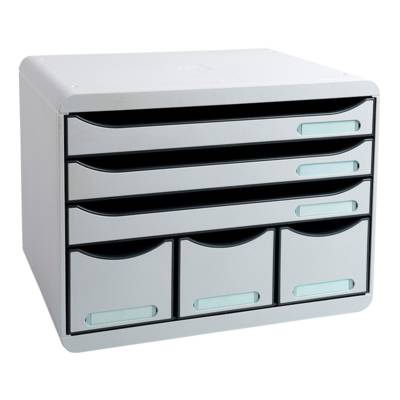 STORE-BOX MAXI 6 tiroirs ( 3 A4+) Office gris lumière