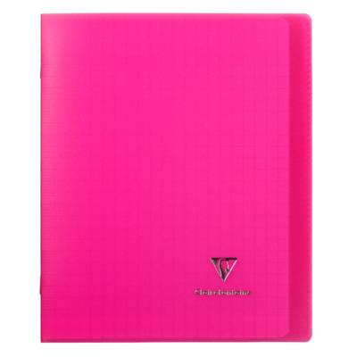 Cahier Protège-cahier Koverbook Piqué Polypro 17x22cm 96p séyès Rose Transparent - CLAIREFONTAINE