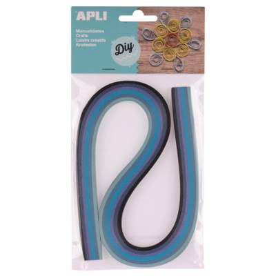 Sachet quilling papier tons bleu - 120 strips