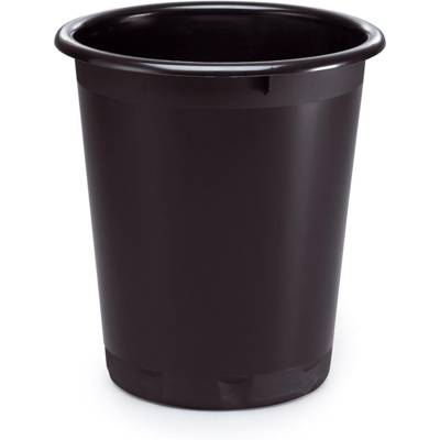 Corbeille à papier BASIC Plastique 13 litres H 32 cm Noir