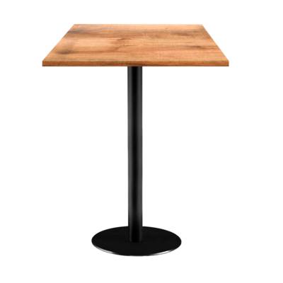 Mange-debout pied noir 60x60cm tanin clair - intérieur - RestooTab