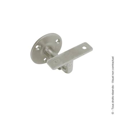 Support de rampe coudé réglable à visser zingué blanc Ø60 mm - 70 mm - Gedimat