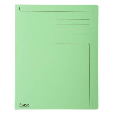 Pack 100 Chemises à bord décalé Forever® 280g Imprimée - 24x32cm - Vert