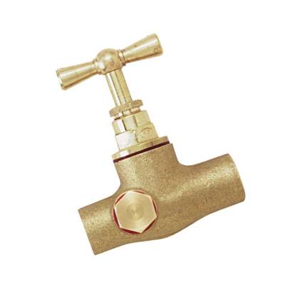 Robinet d'arrêt à purge à souder laiton brut pour tube cuivre diam.14mm en vrac 1 pièce - Gedimat - BOUTTE